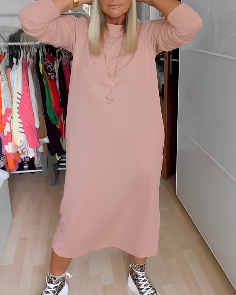 Emma | Casual Jurk met Ronde Hals