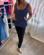 Casual mouwloze top met plooi