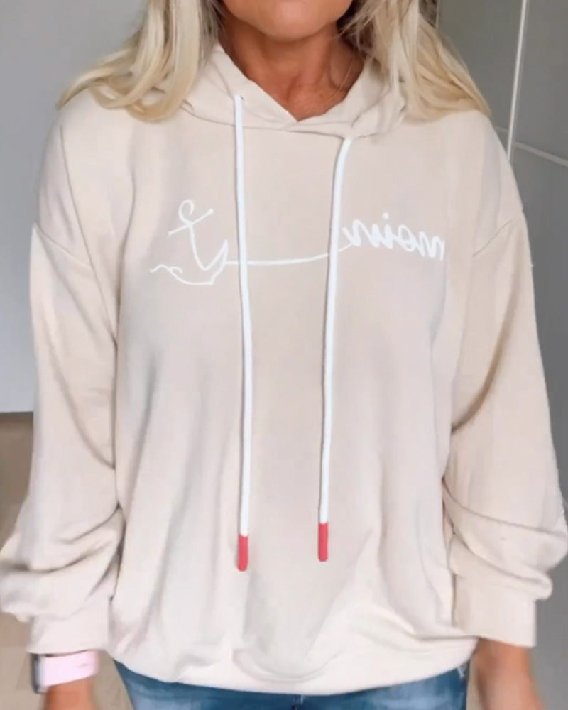 Femke | Losse Hoodie met Ankerprint