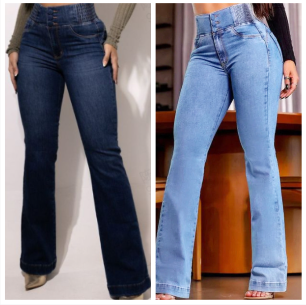Fleur | Stretch Flare Jeans met Hoge Taille