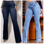 Fleur | Stretch Flare Jeans met Hoge Taille