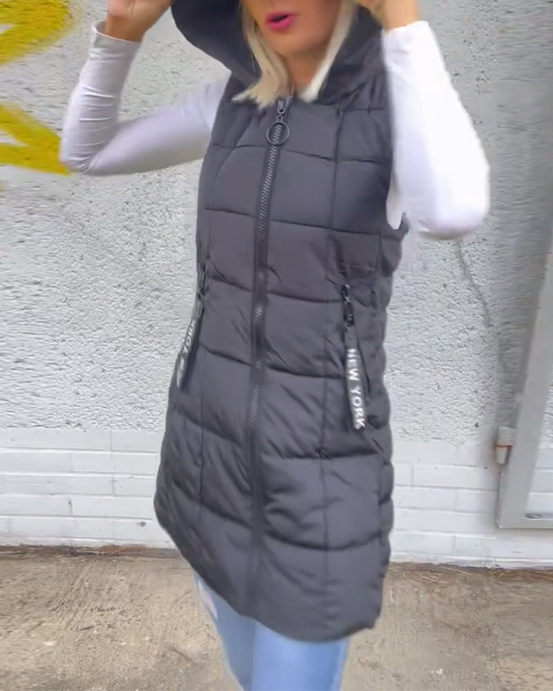 Julia | Mouwloze Gewatteerde Jas