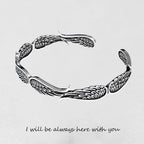 Vintage zilveren armband met engelenvleugels