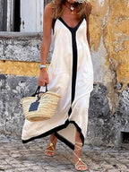 Silvana | Abito Midi a Blocchi di Colore