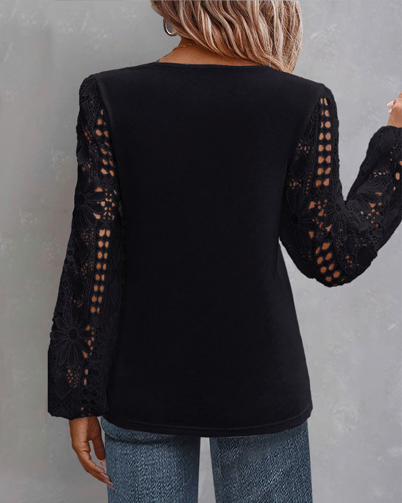 Femke | Casual blouse met kant