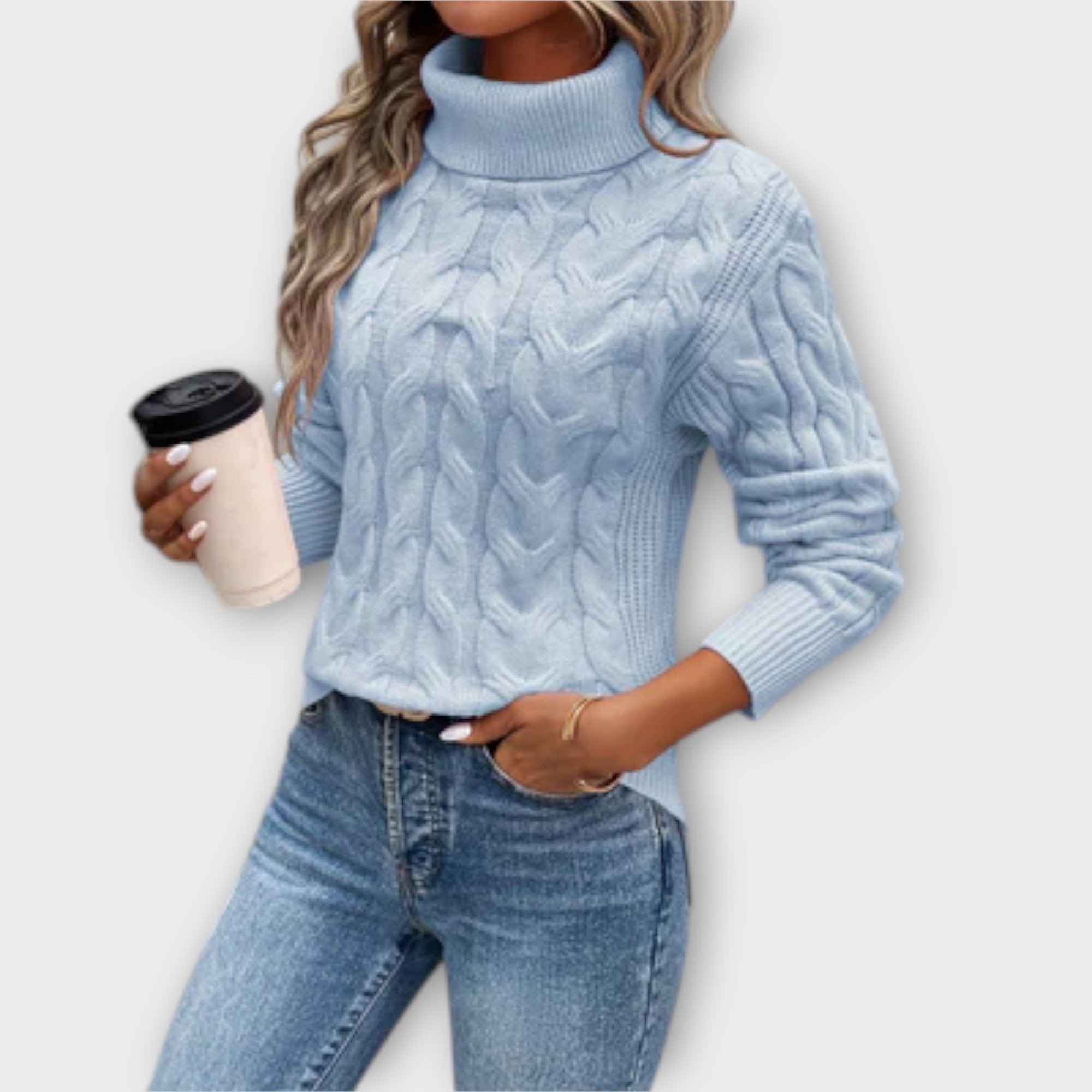 Brena™ - Elegante pullover rullekrave i strik