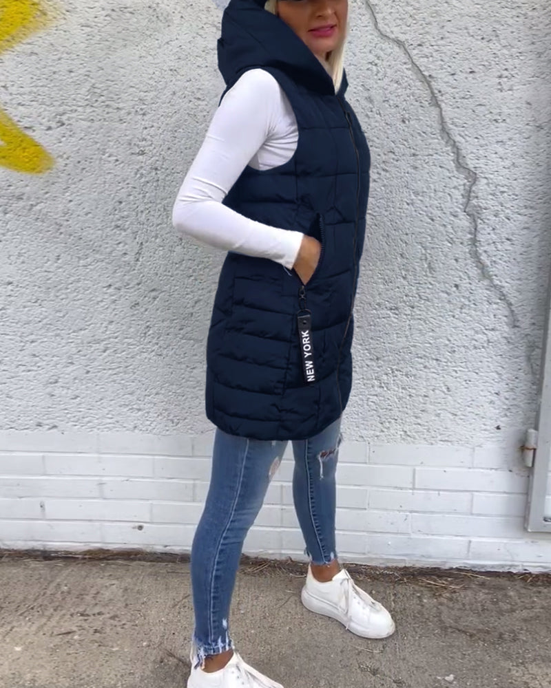 Julia | Mouwloze Gewatteerde Jas