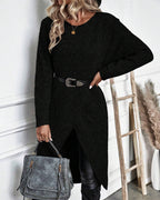 Sophie | Lange Effen Trui-jurk