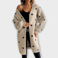 Chona™ - Cardigan rosso con stampa a righe