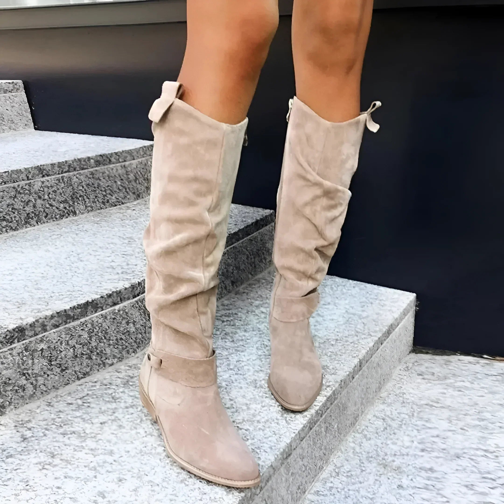 Ilse | Stijlvolle Suède Knieboots