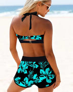 Sherrie - Hoge Taille Badpak met Bloemenprint