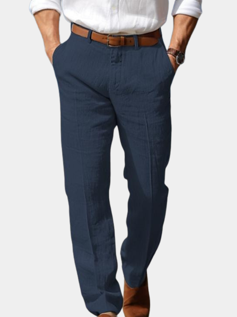 Luxe Heren Linnen Broek (Met Riemloop)