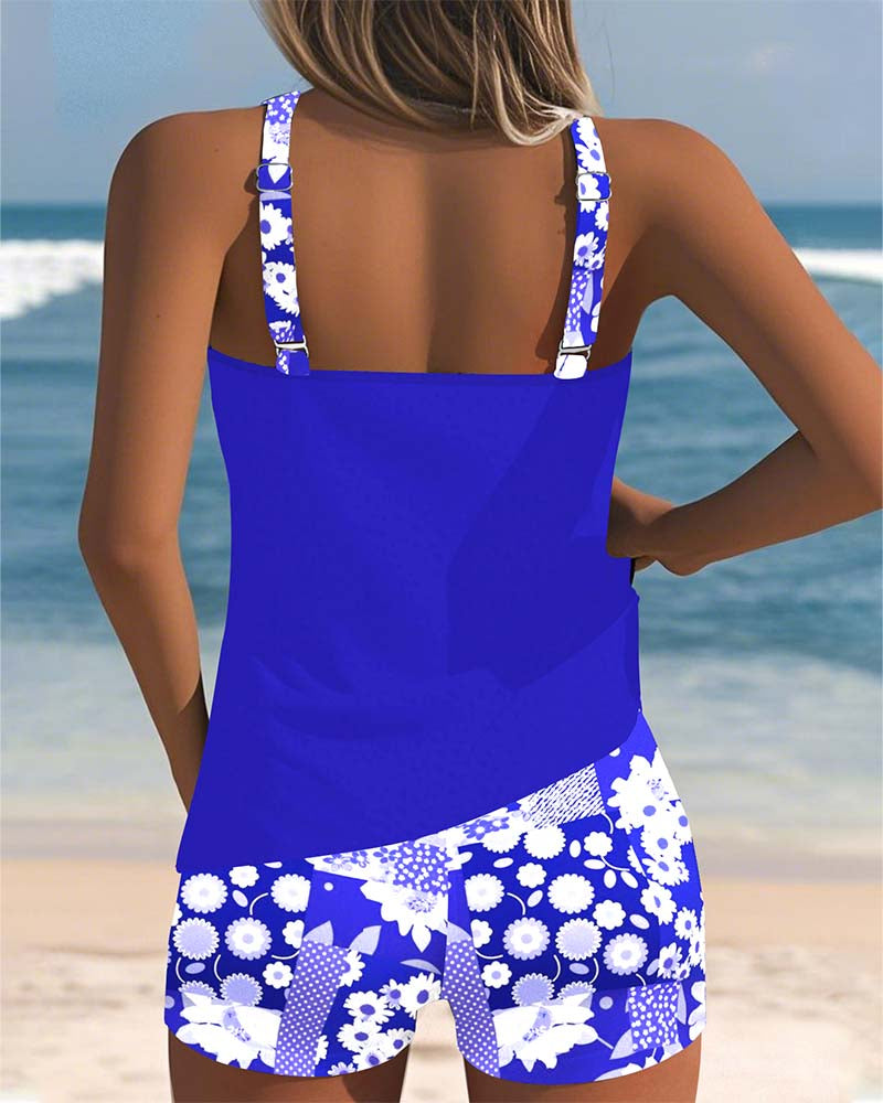 Laura - bikini to-delt con blomsterprint