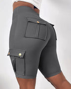 Esther | High-waisted shorts met zakken 2+1 Gratis