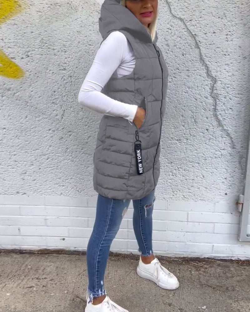 Julia | Mouwloze Gewatteerde Jas