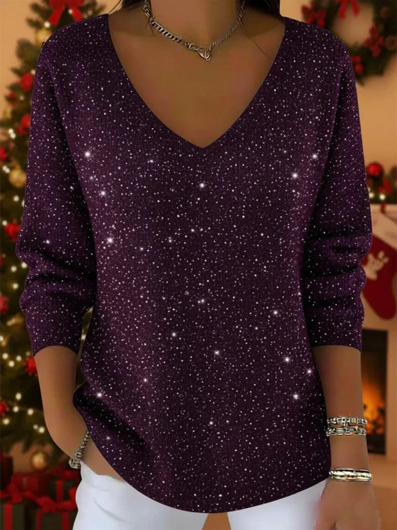 Jade™ – Elegante maglione da donna con V-udskæring