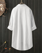 Noor | Losse Effen Blouse met Lange Mouwen