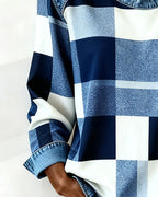 Huis Van Loon | Trui met Ruit Patchwork en Contrastkleur