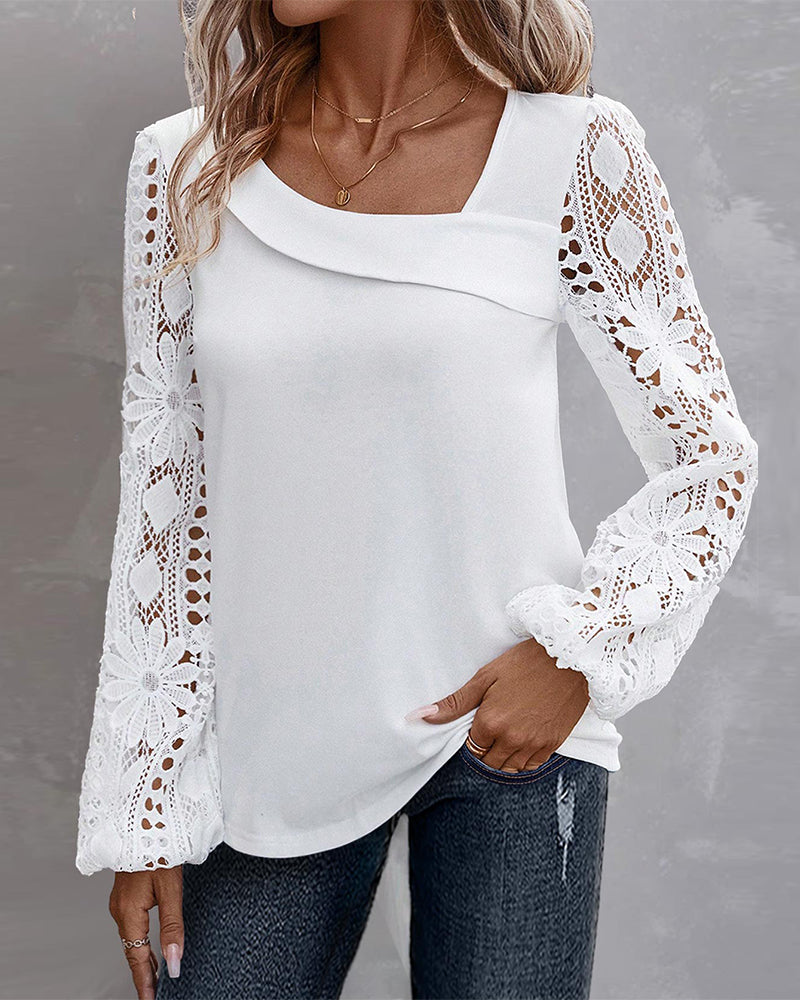 Femke | Casual blouse met kant