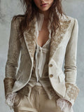 Costanza | Blazer Tailleur Avorio Ricamato