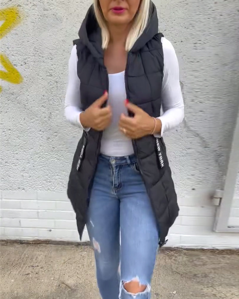Julia | Mouwloze Gewatteerde Jas