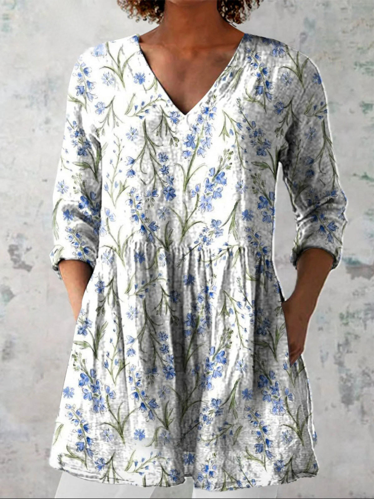 Cara | Blusa lunga con scollo a V