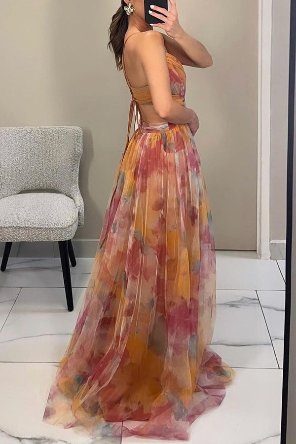 Victoria | Prachtige maxi jurk met bloemenprint