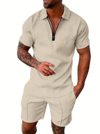 V-Hals Zip-Up Set
