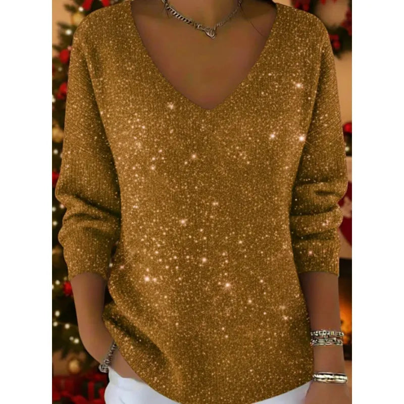 Jade™ – Elegante maglione da donna con V-udskæring