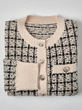 Laluna® | Cardigan Geruite con Knoopsluiting