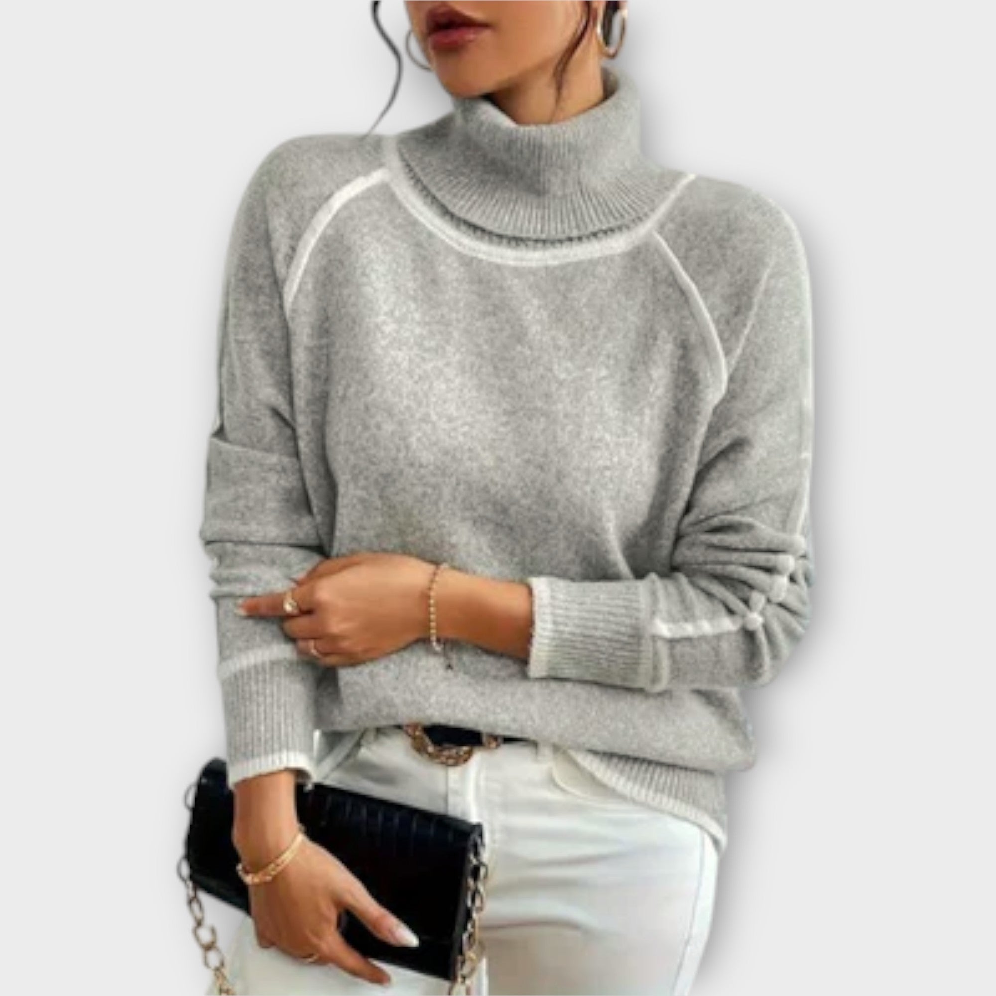 Noona™ - Maglione rosso rullekrave per l'inverno