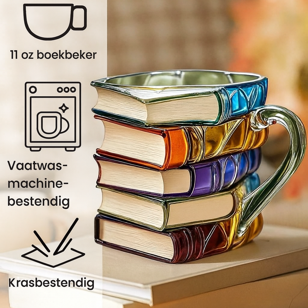 3D Gelukkig lezen Handgemaakte Mok – Origineel
