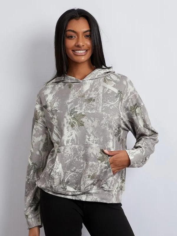 FELPA UNISEX CAMO CON CAPPUCCIO