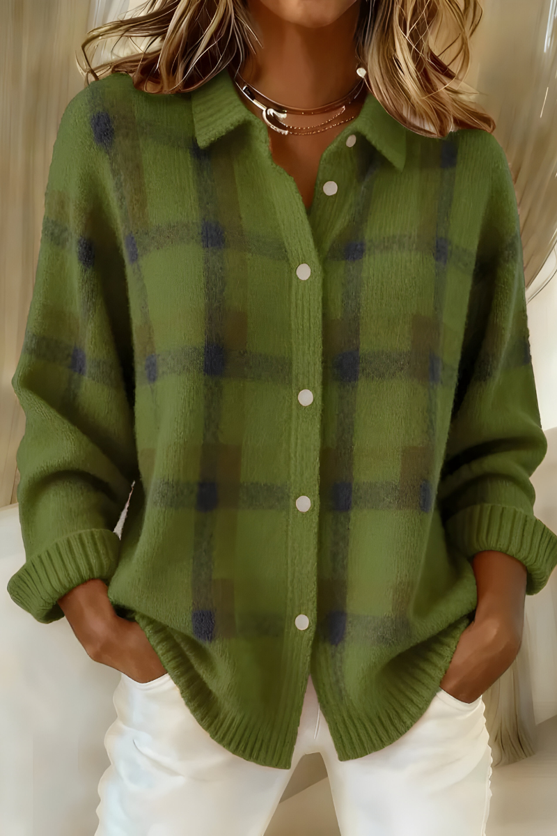 Caterina | Cardigan a Quadri