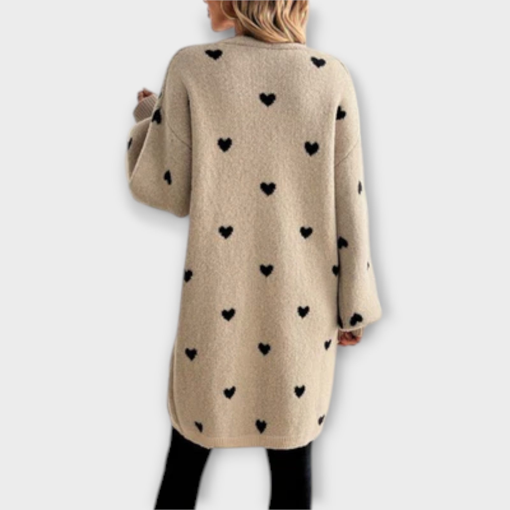Chona™ - Cardigan rosso con stampa a righe