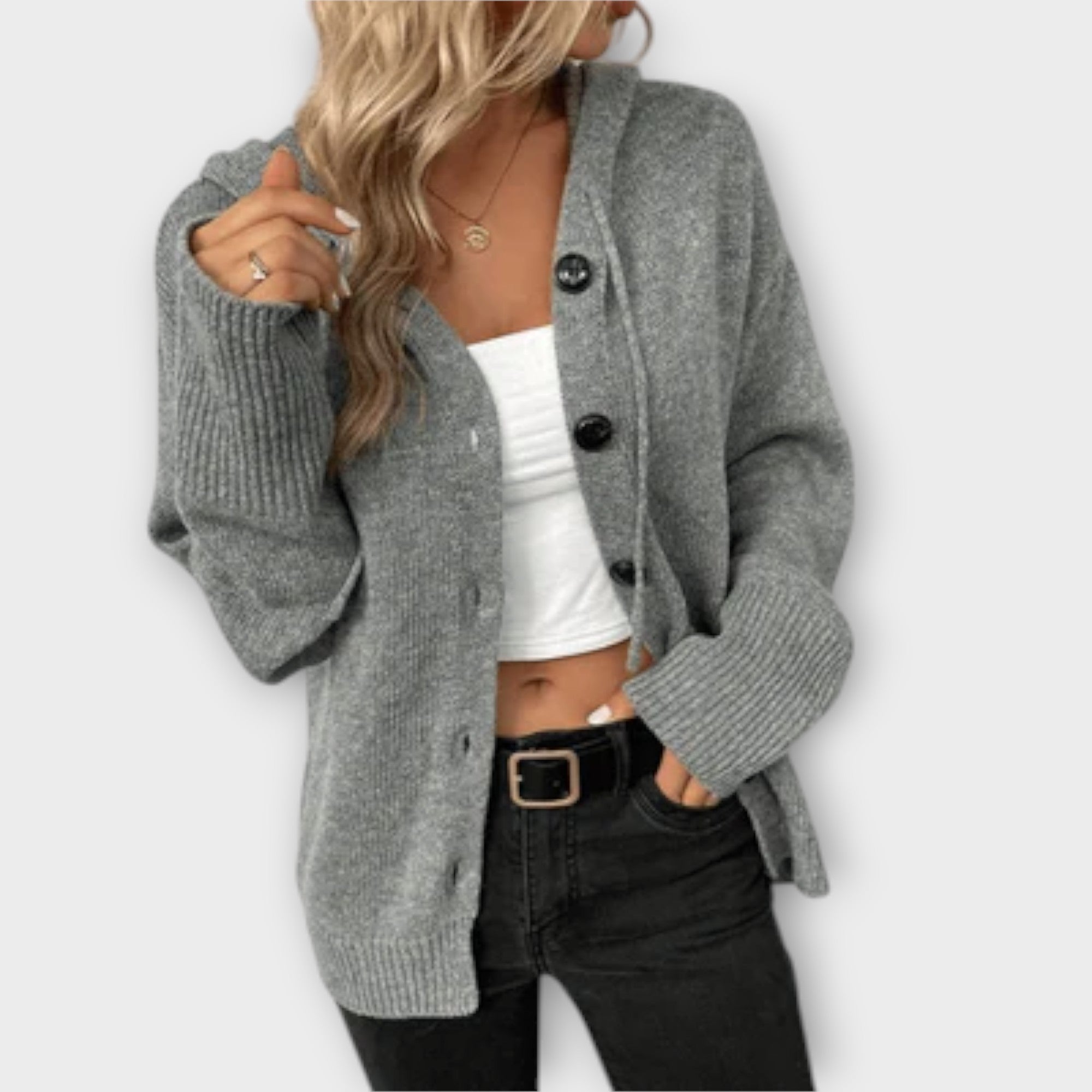 Berta™ - Elegante cardigan con chiusura a strisce