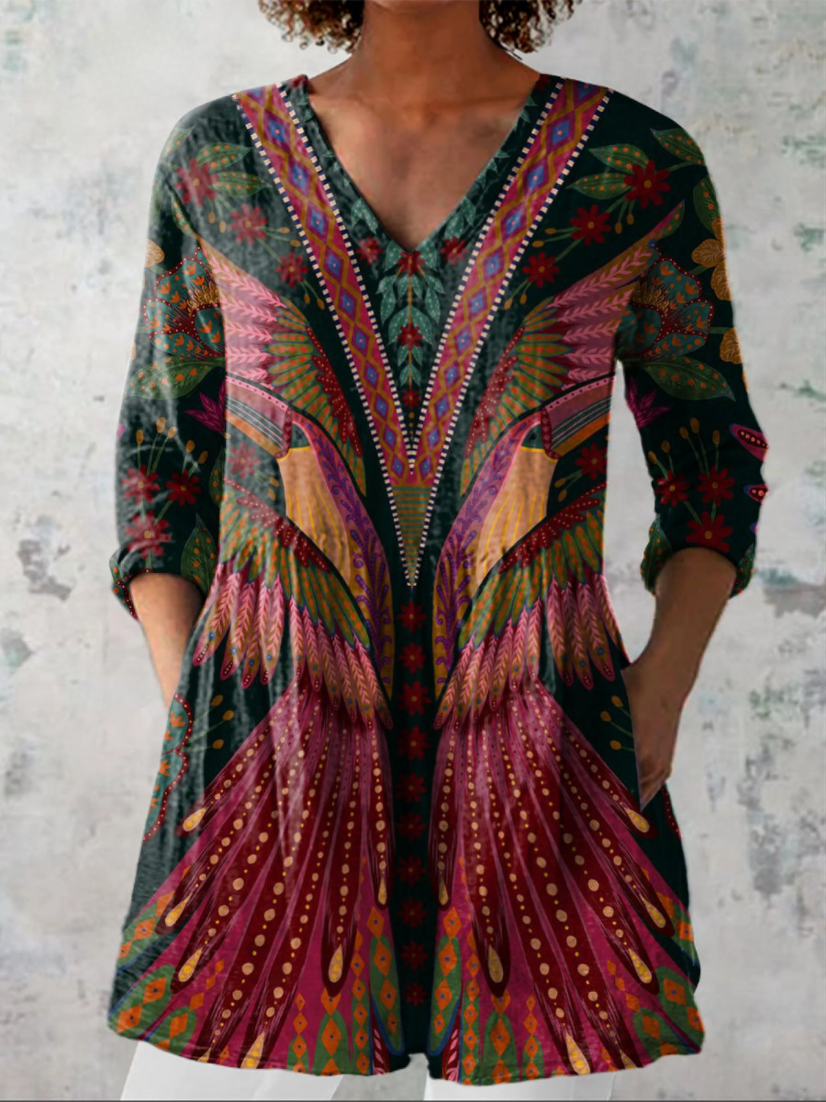 Adrianna | Blusa lunga a forma di V