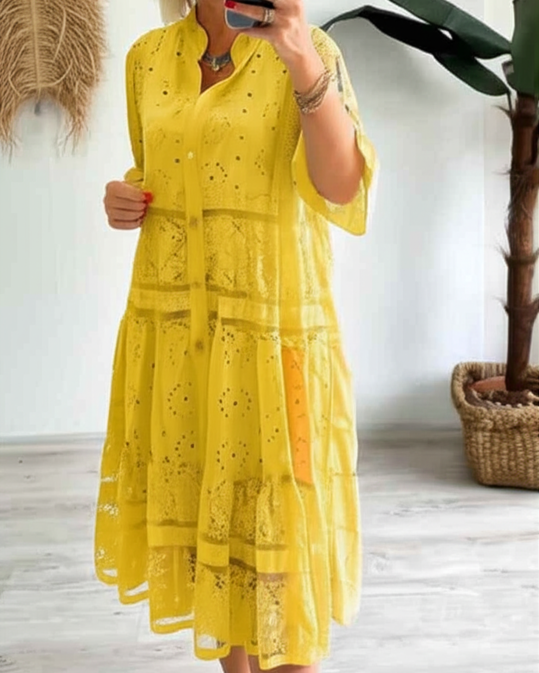 Eva | Comfortabele Kanten Jurk