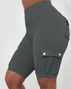 Esther | High-waisted shorts met zakken 2+1 Gratis