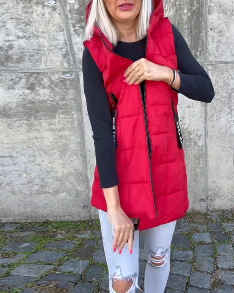 Julia | Mouwloze Gewatteerde Jas