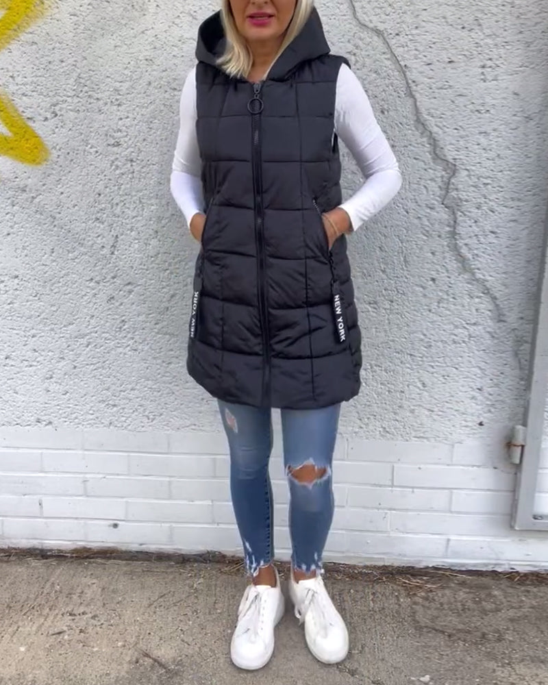 Julia | Mouwloze Gewatteerde Jas