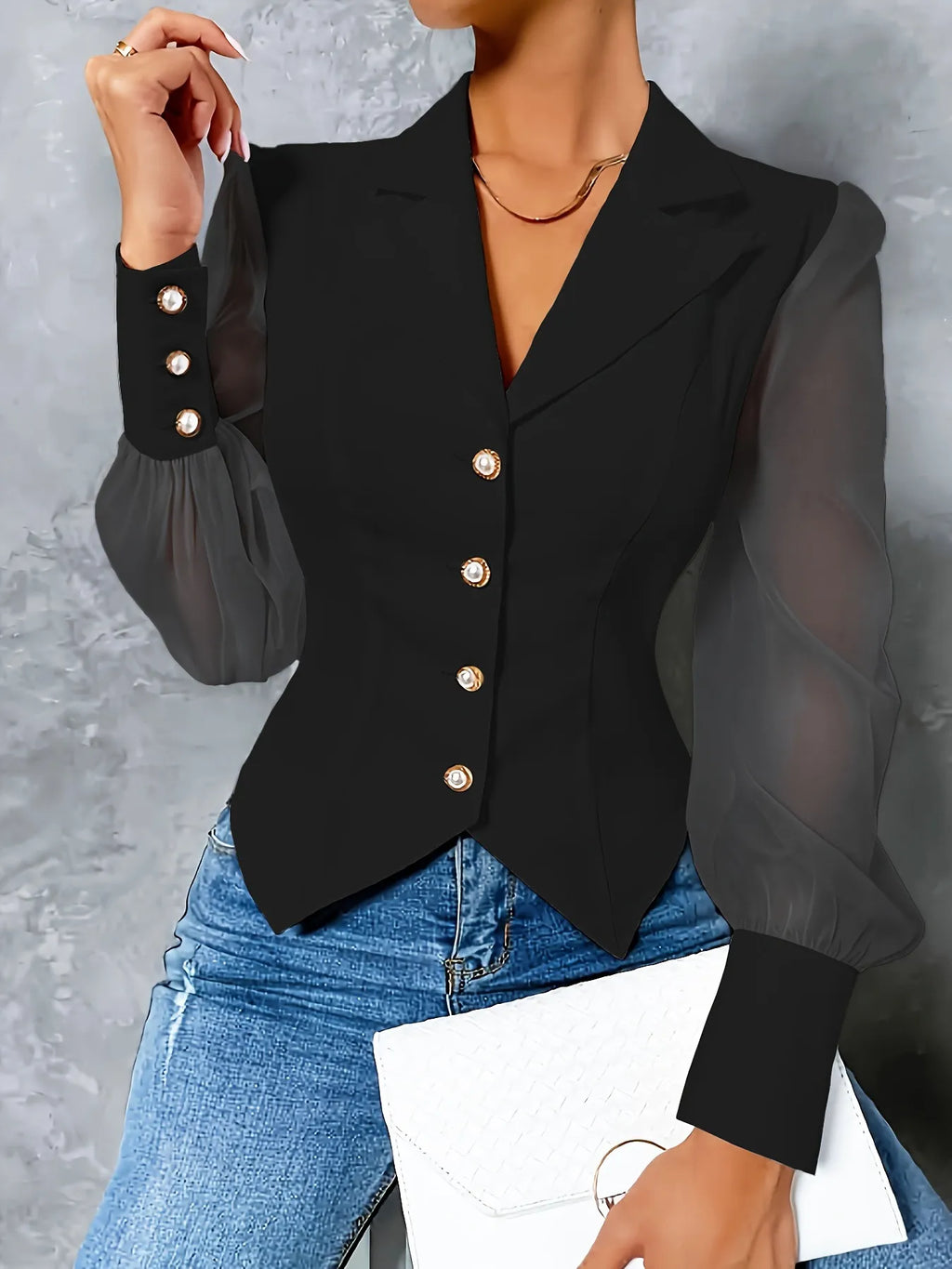 Yurelle™ – Camicetta elegante con fantasia