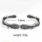Vintage zilveren armband met engelenvleugels