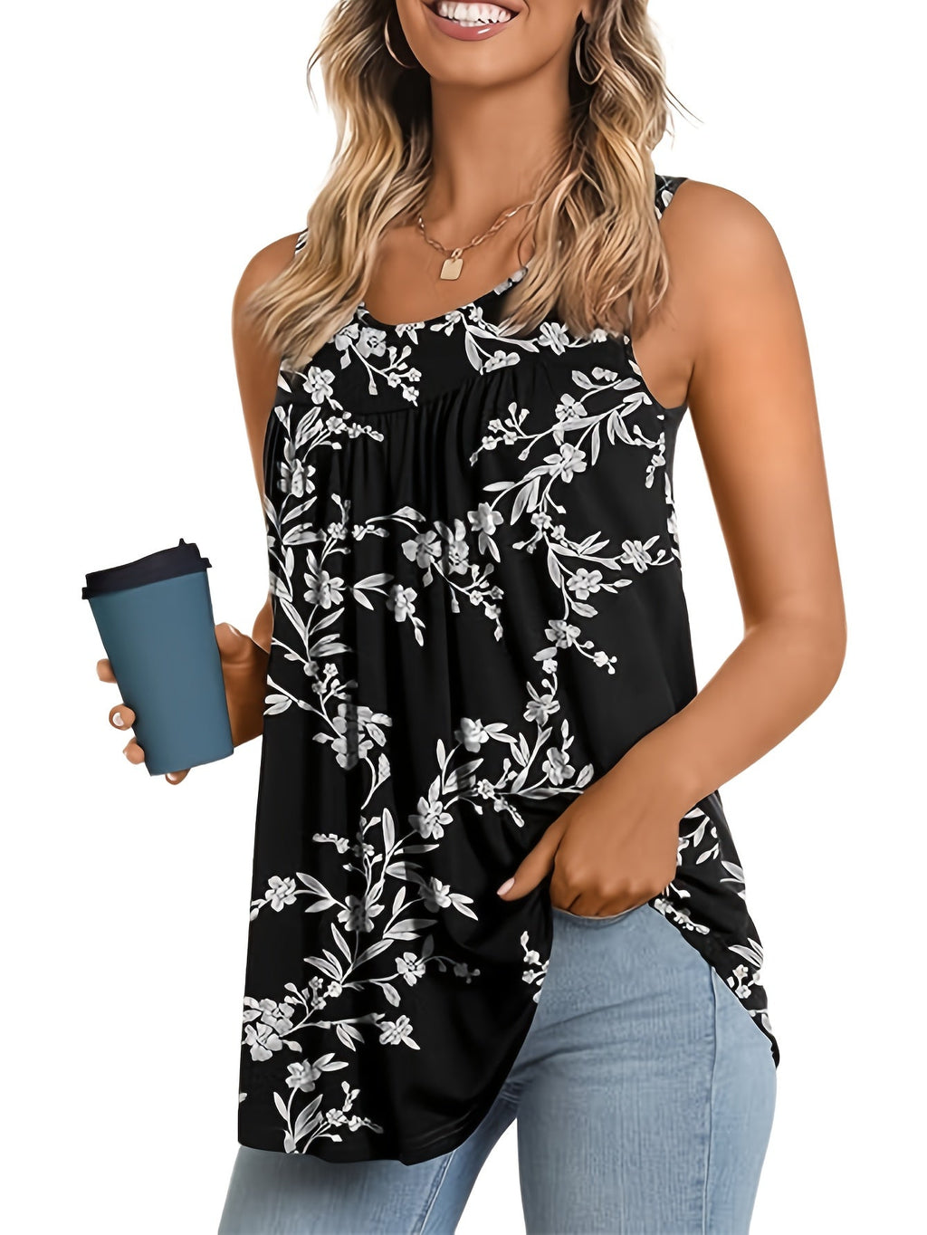 Laluna® | Stijlvolle Hemd met Bloemenprint