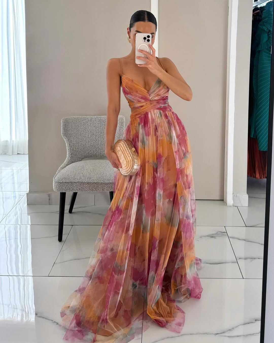 Victoria | Prachtige maxi jurk met bloemenprint
