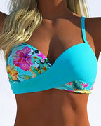 Bikini Bralette Stijl Geprint Contrasto