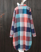 Marloes | Shirt met Lange Mouwen en Geruite Print