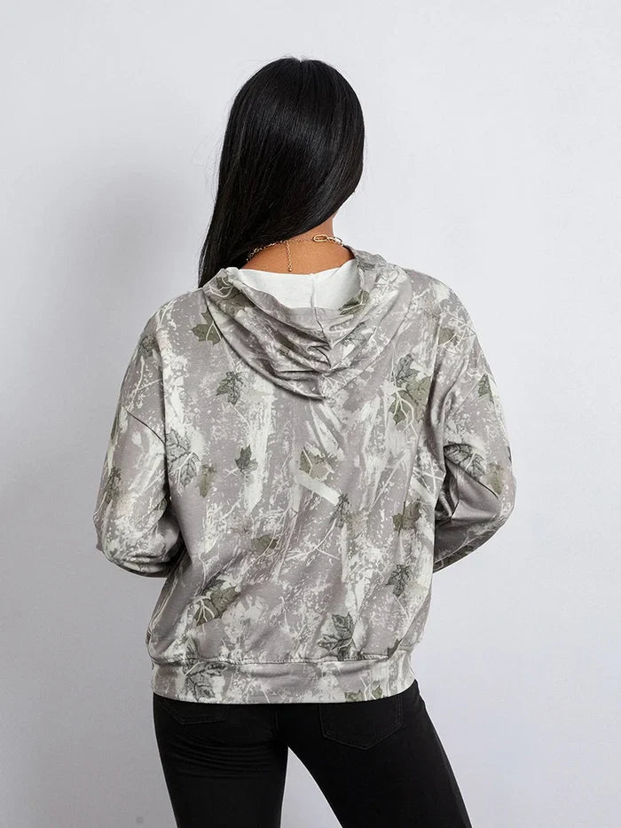 FELPA UNISEX CAMO CON CAPPUCCIO