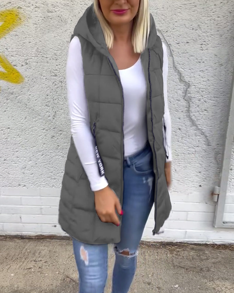 Julia | Mouwloze Gewatteerde Jas