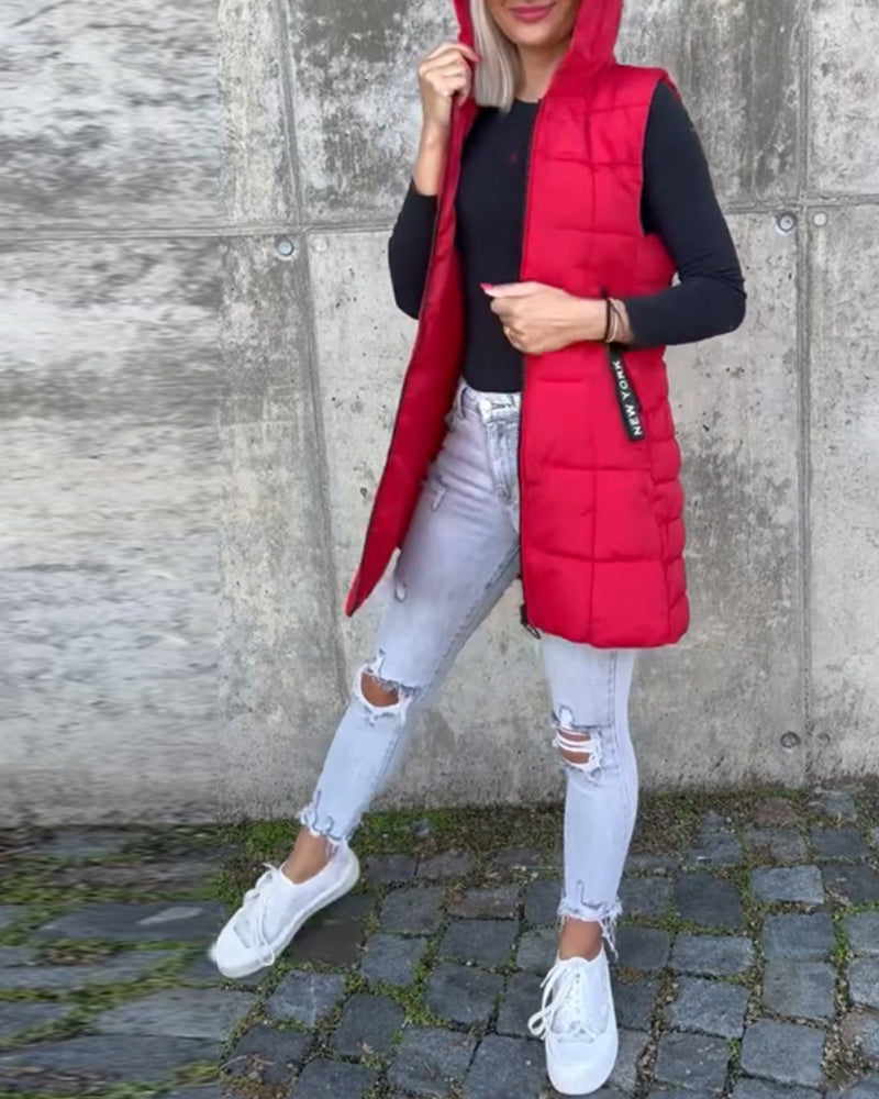 Julia | Mouwloze Gewatteerde Jas